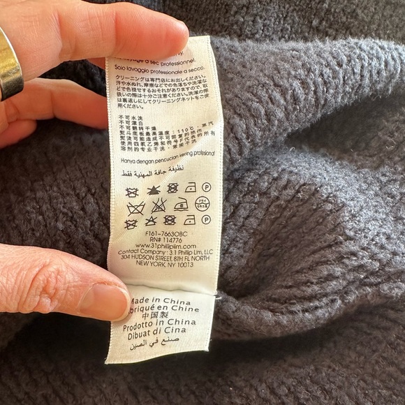 3.1 phillip Lim - Tie Side pullover sweater - Black - Small - Picture 8 of 9